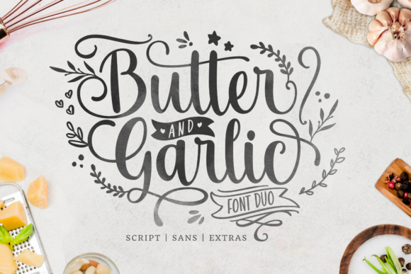 Butter and Garlic: A Romantic Handwritten Font