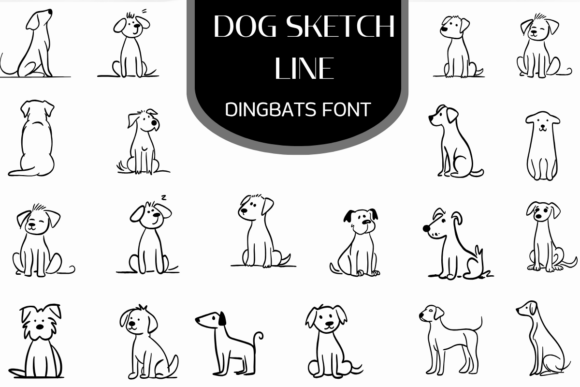 Dog Sketch Line