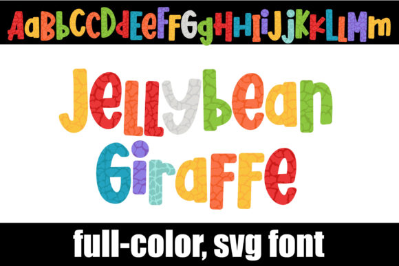 Jellybean Giraffe: A Unique Full-Color Alphabet for Creative Design