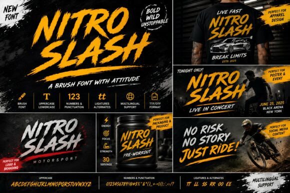 Nitro Slash: The Font That Channels Street Energy and Bold Expression