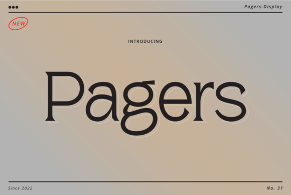 Pagers: A Timeless Serif Font for Modern Design