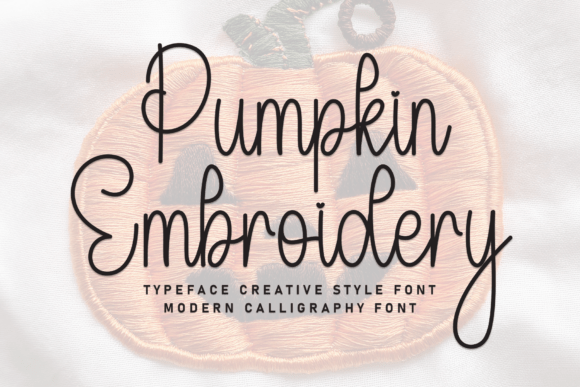 Pumpkin Embroidery: Where Digital Typography Meets Handmade Warmth