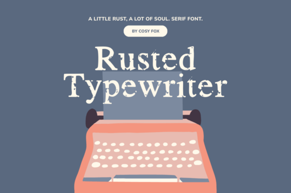 Rusted Typewriter: Where Vintage Texture Meets Modern Design Utility