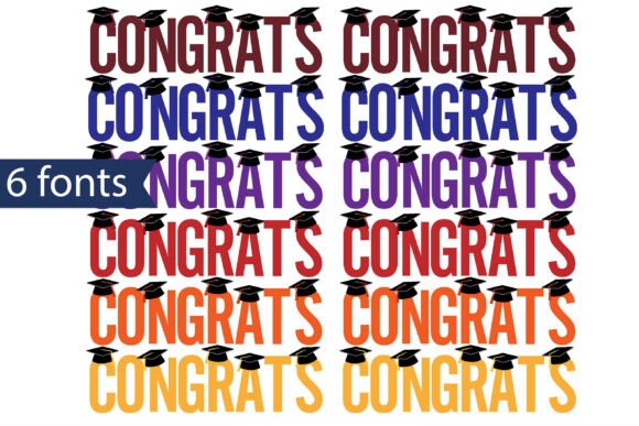 Unleash School Spirit with Congrats Color and Congrats Blue Fonts