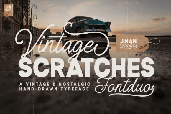 Vintage Scratches Duo: Where Hand-Drawn Charm Meets Modern Versatility